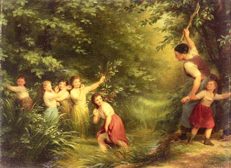 Fritz Zuber-Buhler The Cherry Thieves China oil painting art